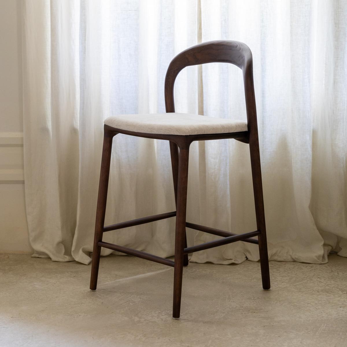 Barstoel JAAP Ash Wood Walnut ZH68