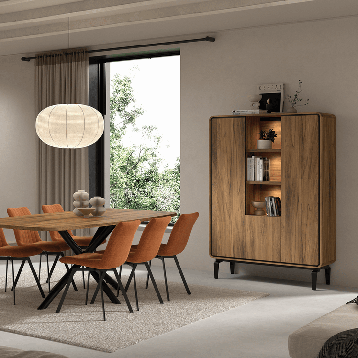 Barkast NESTOR Walnoot/Zwart B115