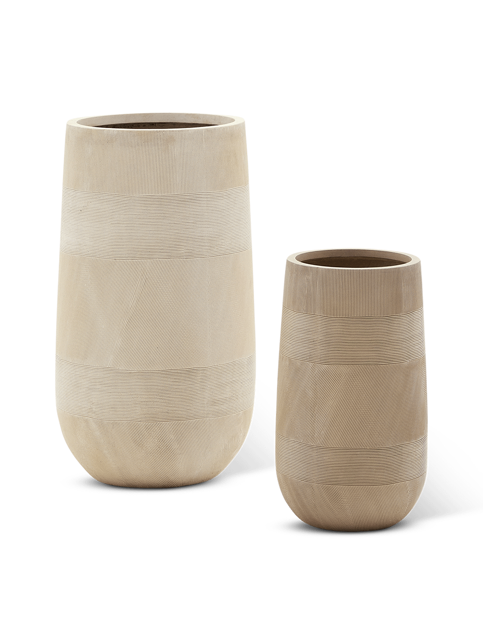 Tival beige bloempot van cement ⌀45 cm