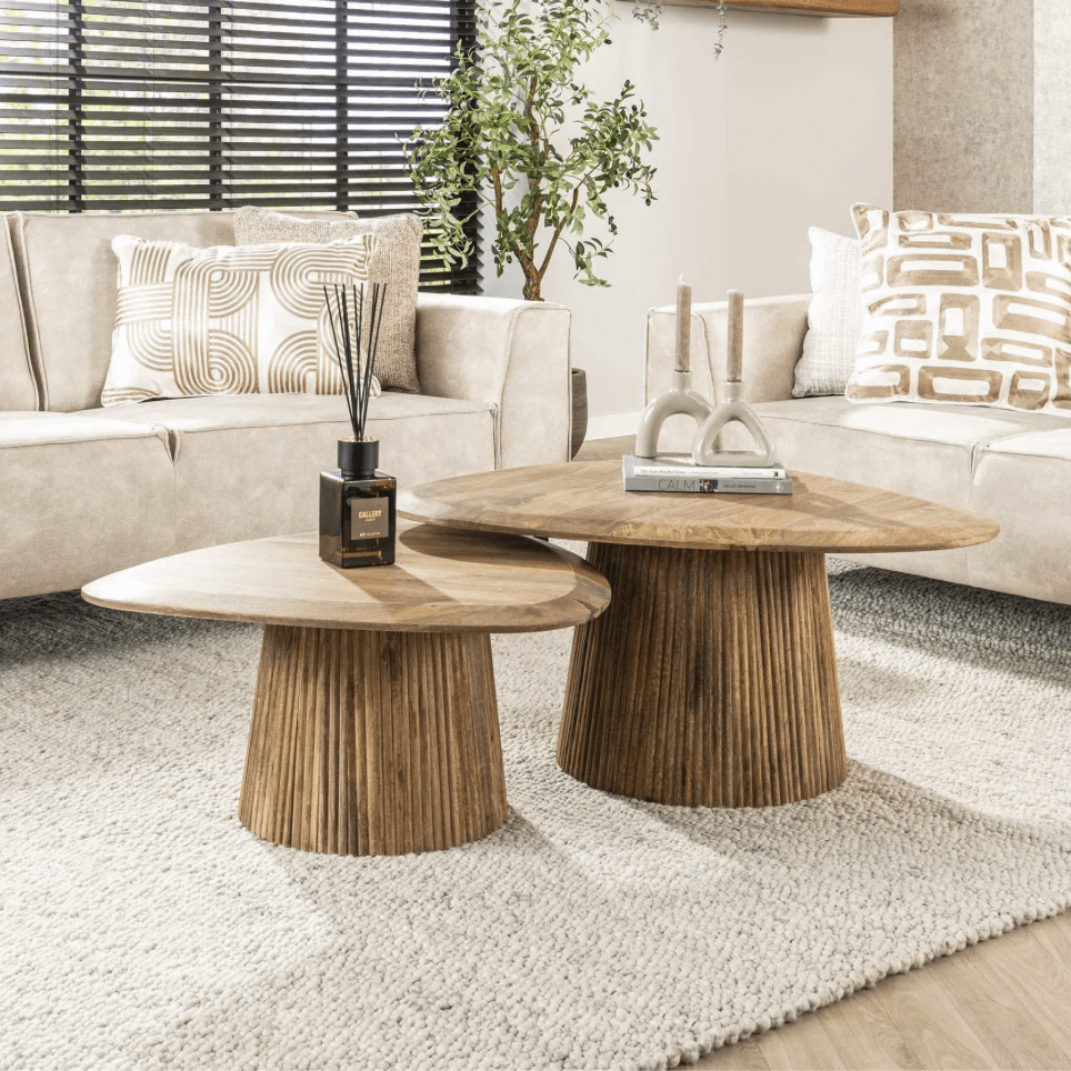 Salontafelset RYU Driehoek Mangohout
