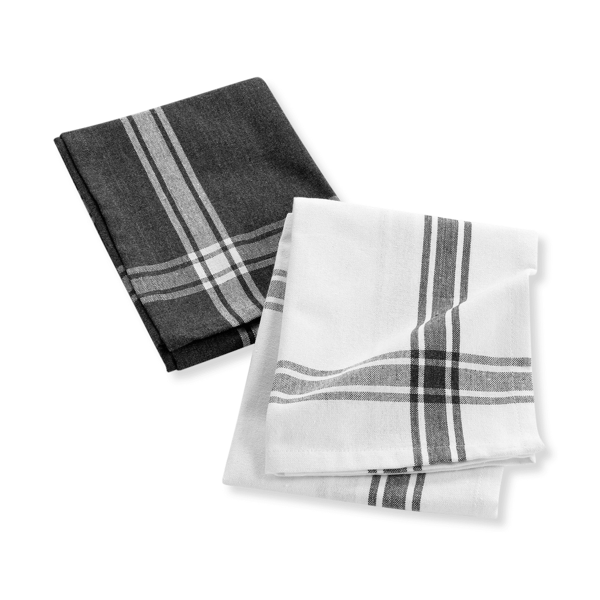 S/2 Keukenhanddoek TORCHA Katoen Wit/Zwart