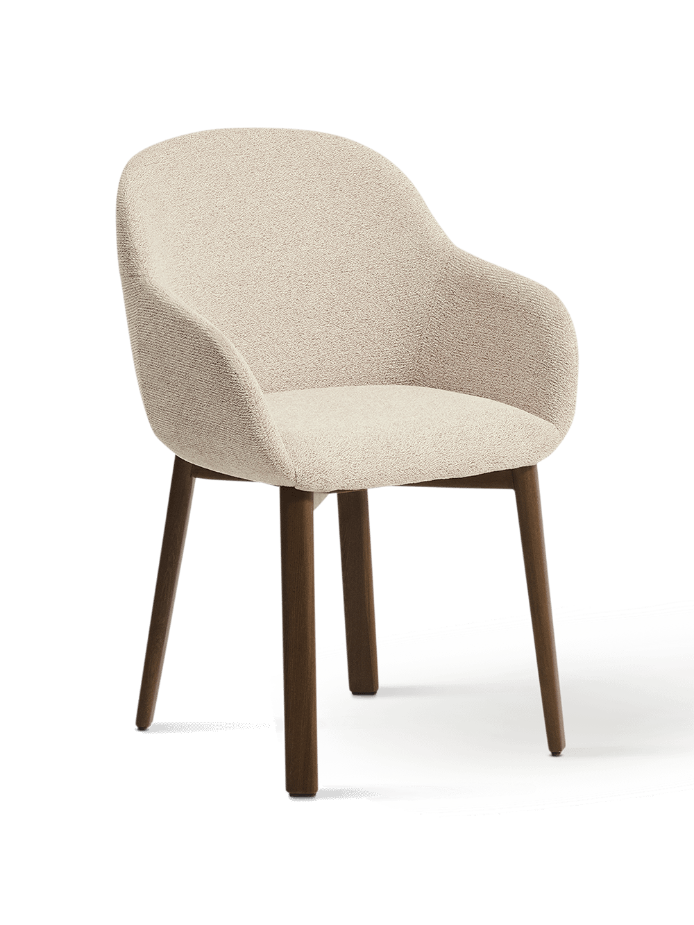 Armstoel Meila Beige/Donker hout