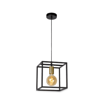 Hanglamp RUBEN 1Del. Zwart/Goud Hanglamp RUBEN 1Del. Zwart/Goud
