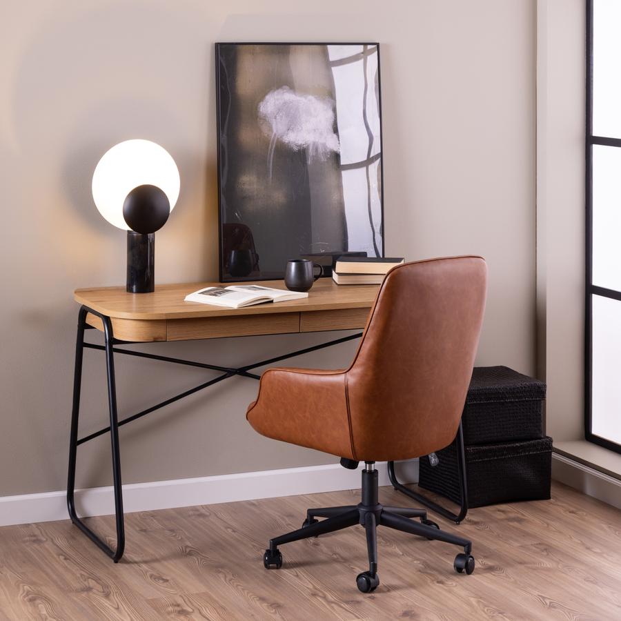 Bureaustoel HANNES PU Retro Brandy Bureaustoel HANNES PU Retro Brandy