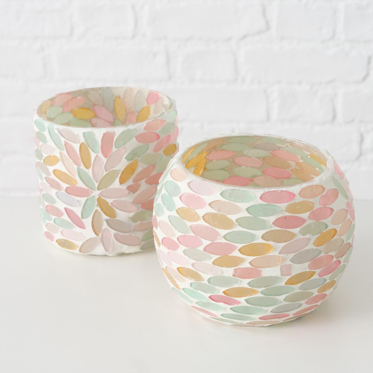 TL-Houder EDIRA Glas Pastel Ass.