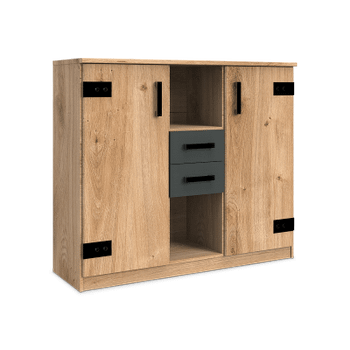 Commode HUVAR J04-Plankeneiche/Graphite Commode HUVAR J04-Plankeneiche/Graphite