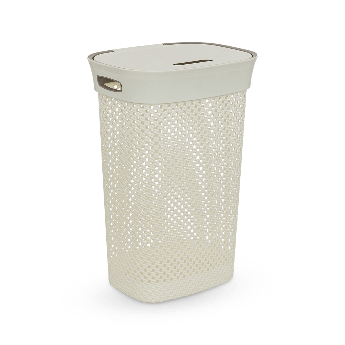 Wasmand PURLLE 60L M/Deksel Beige