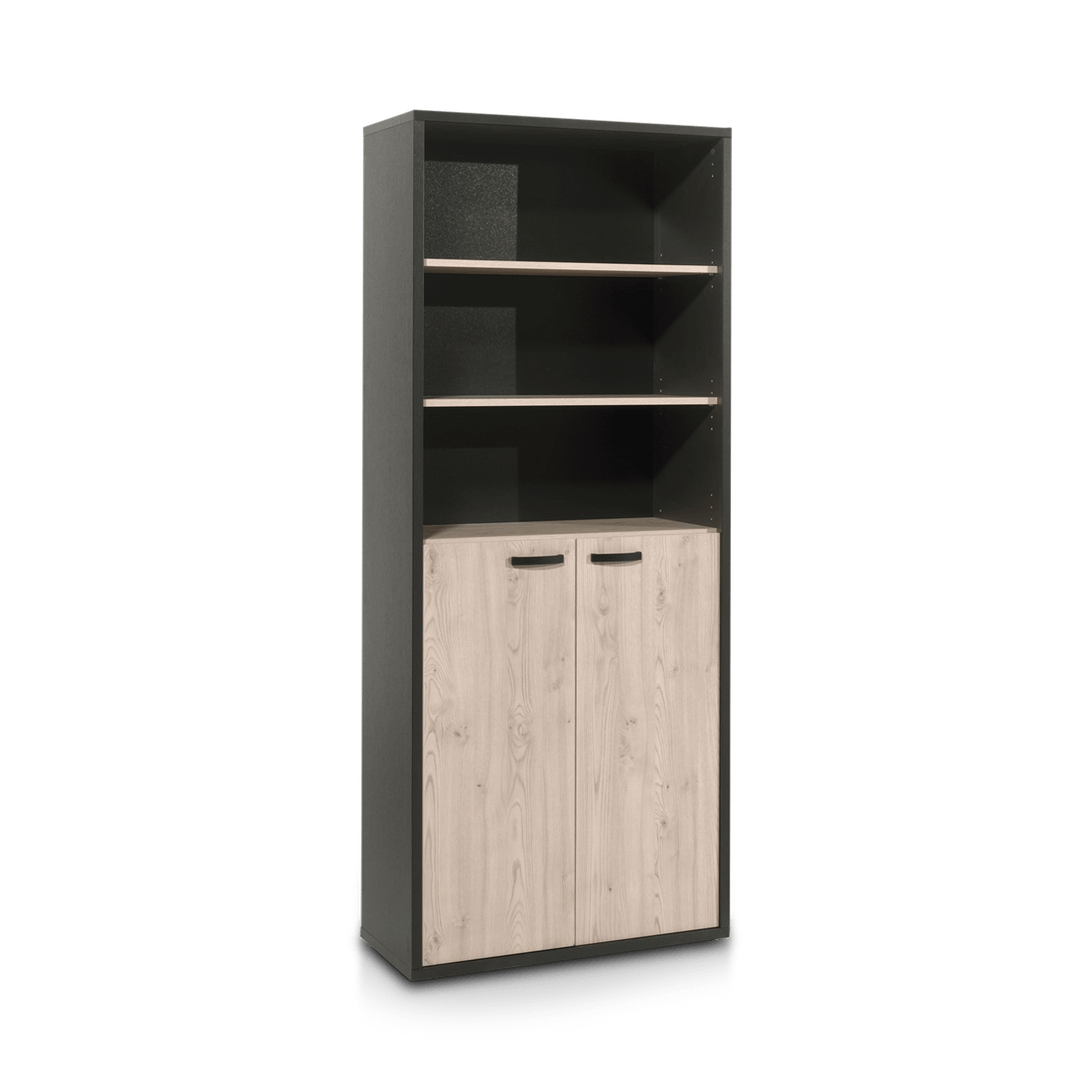 Boekenkast UPGRADE Zwart/Kastanje Boekenkast UPGRADE Zwart/Kastanje