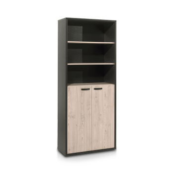 Boekenkast UPGRADE Zwart/Kastanje Boekenkast UPGRADE Zwart/Kastanje