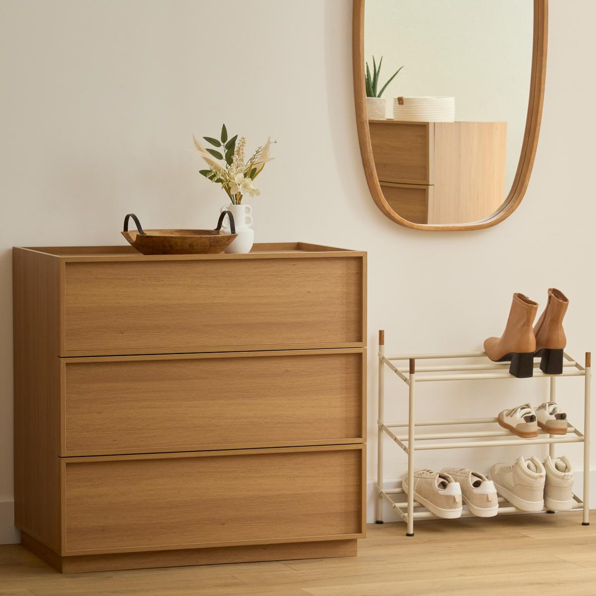 Commode Laag AYLO 3laden Kastanjebruin