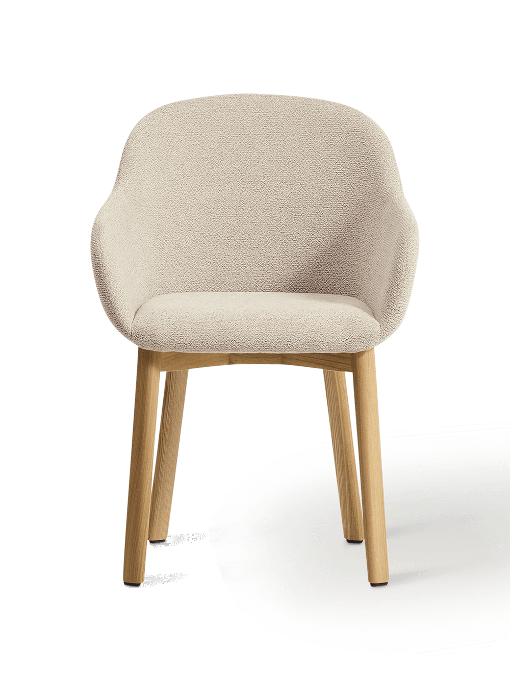 Armstoel Meila Beige/Licht hout