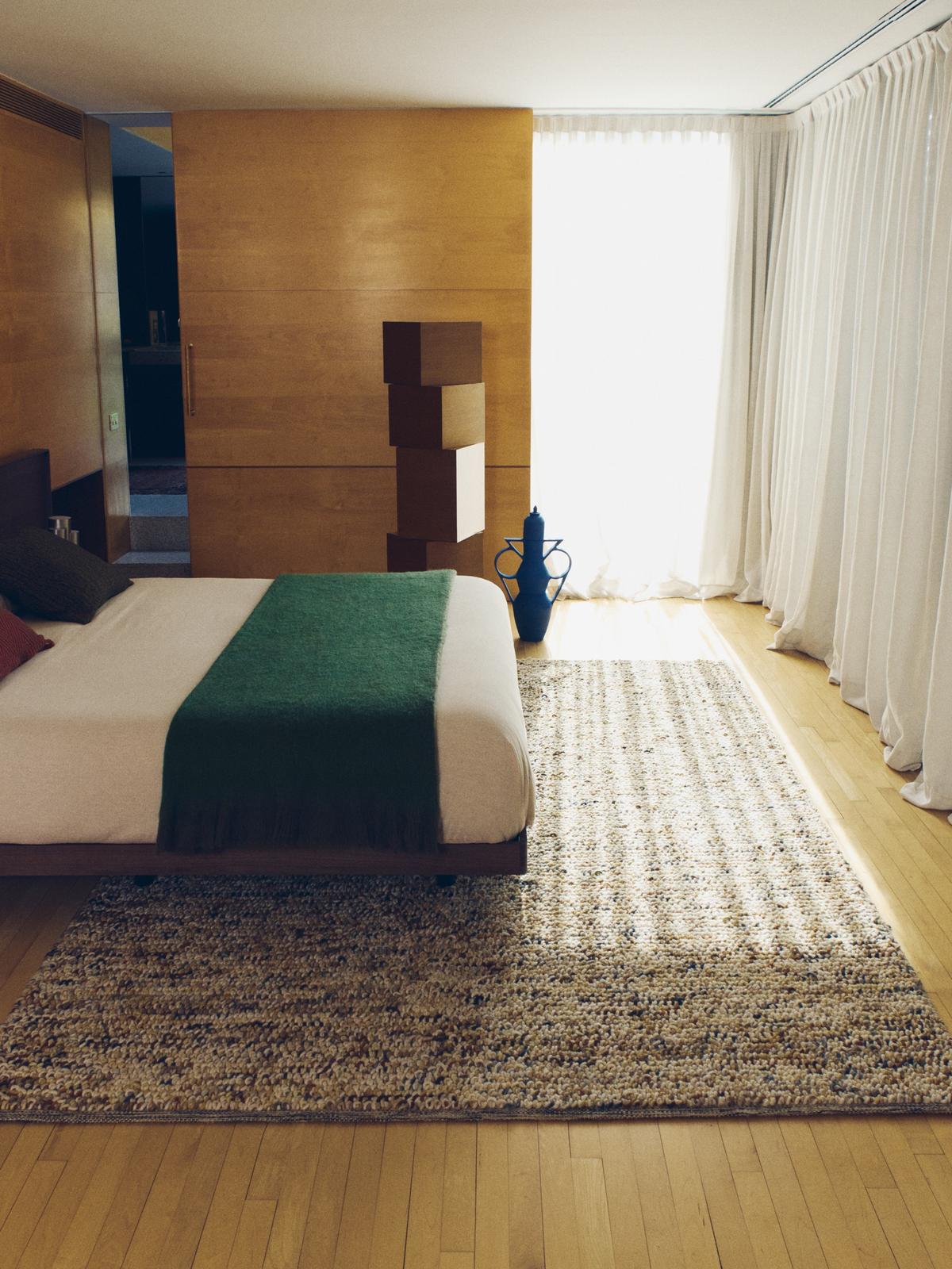 Elanis wollen tapijt van veelkleurig bouclé 200 x 300 cm