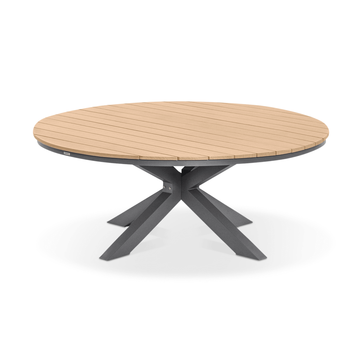 Tuintafel LUCERA Houtlook/Grafiet Ø220