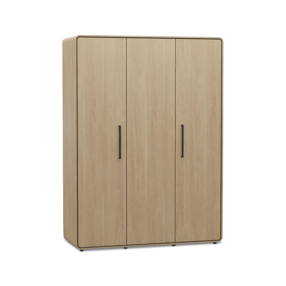 Kleerkast NESTOR Eik/Zwart B155