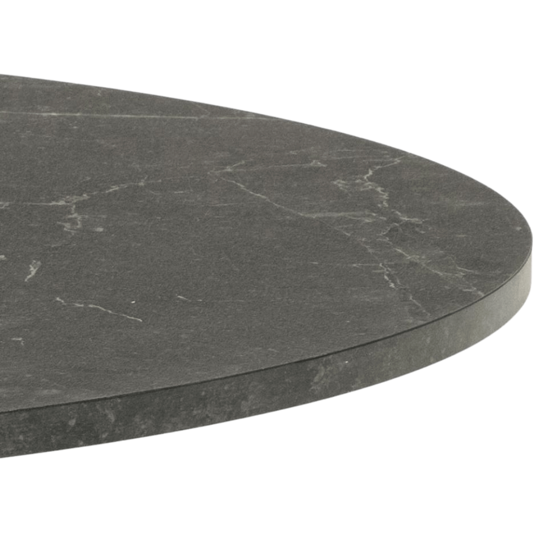 Eettafel LUTOR Marble Black Ø110