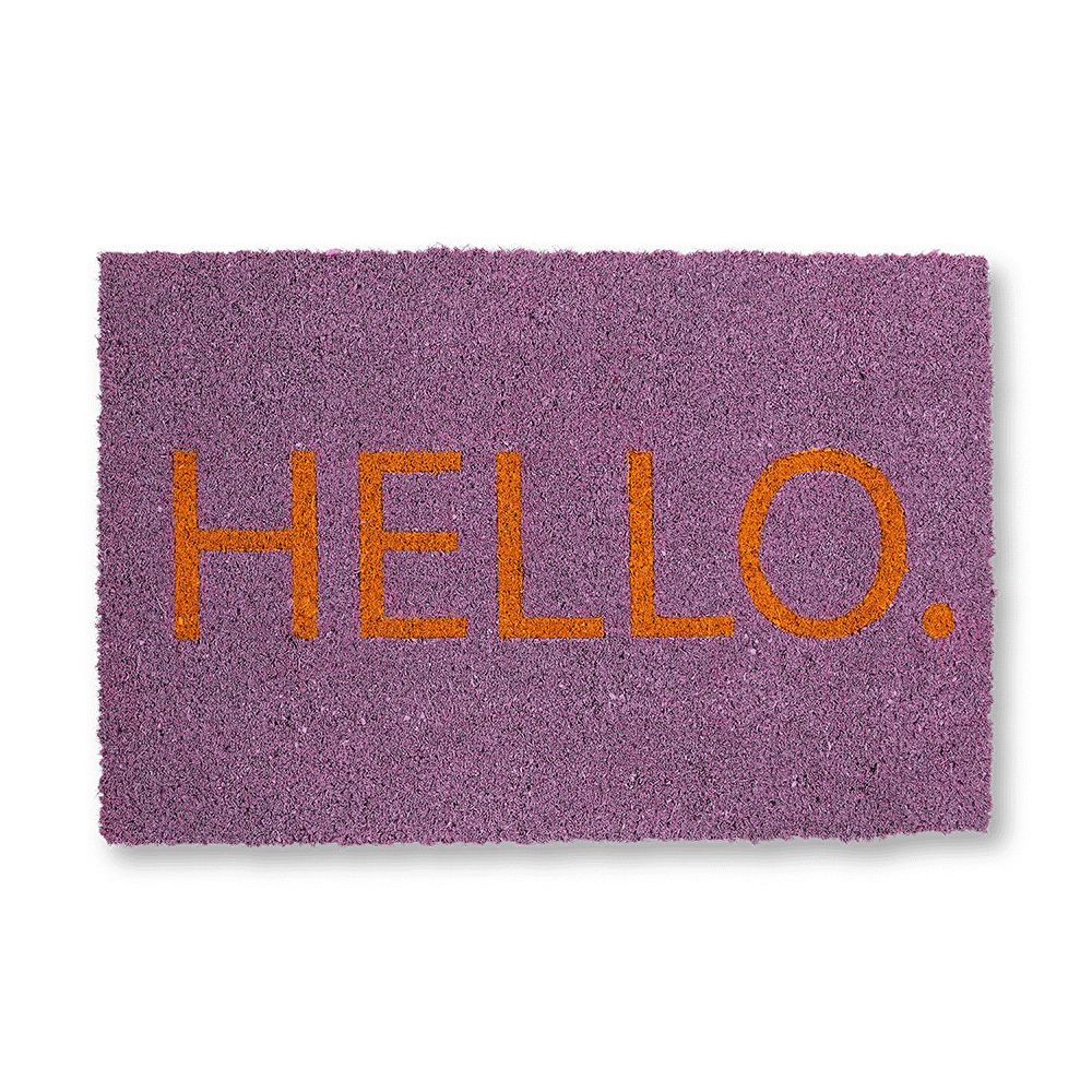 Deurmat HELLO Lila/Roze 