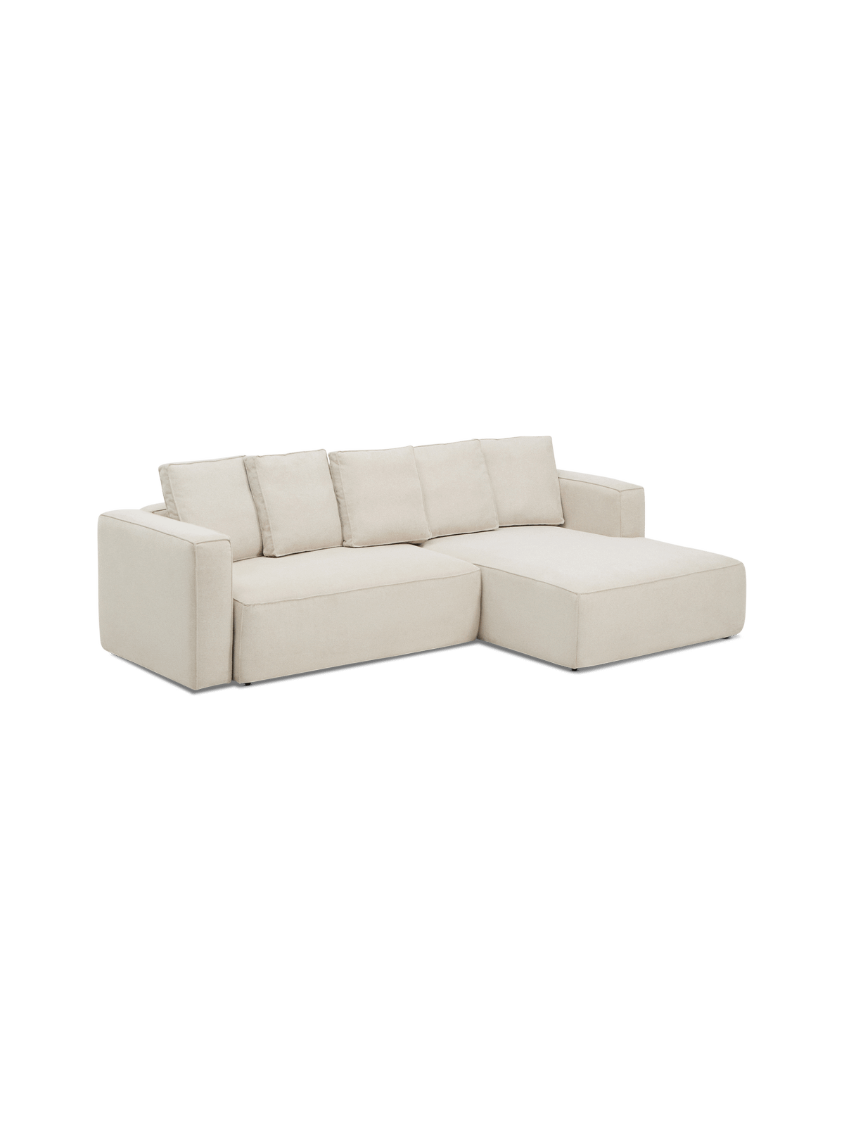 Marela 3-zitsslaapbank in beige chenille 276 cm FSC Mix Credit