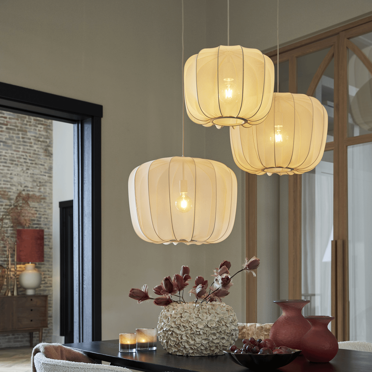 Hanglamp ZUBEDO Crème XL