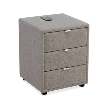 Nachttafel WEERT Chenille Grijs  Nachttafel WEERT Chenille Grijs