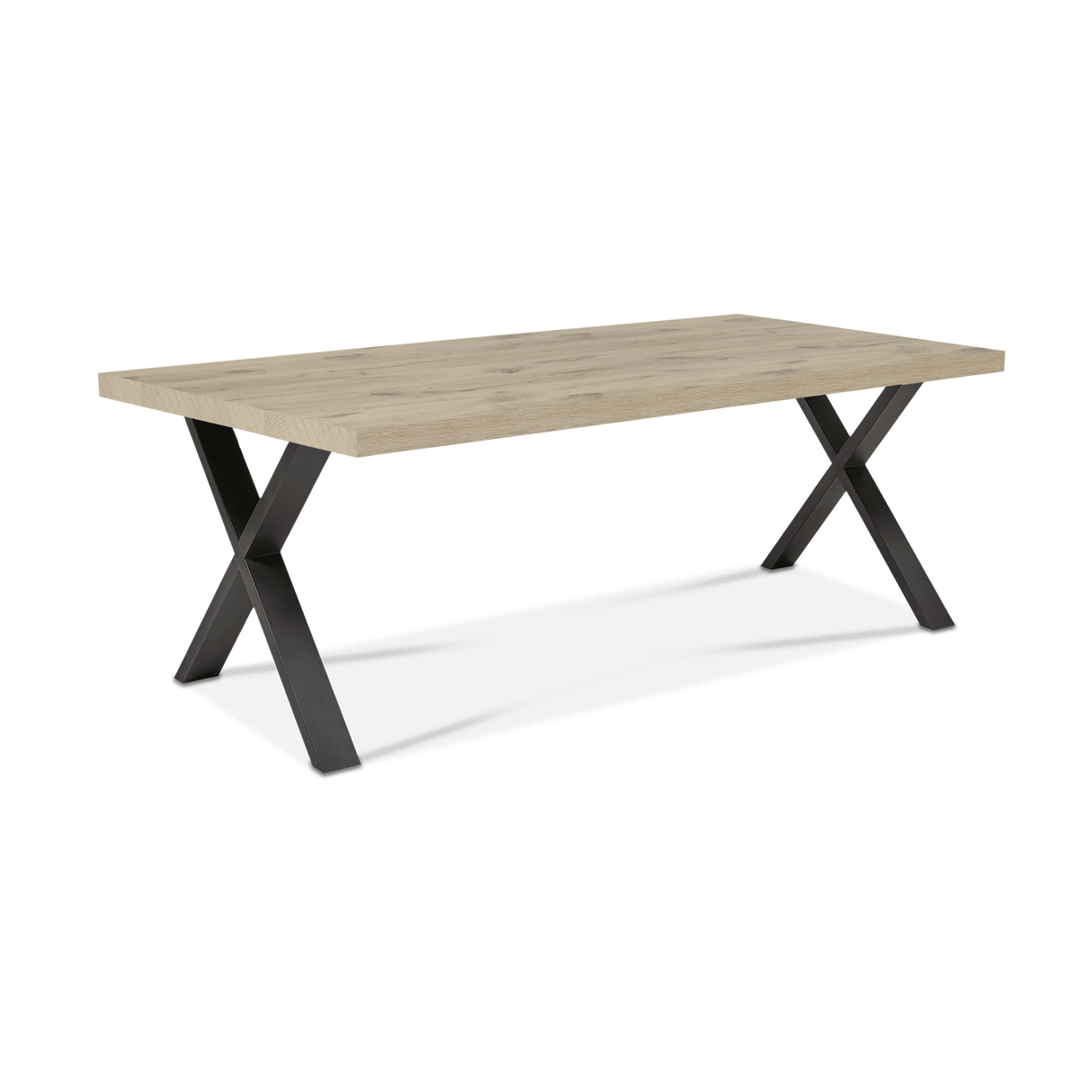 Eettafel met X-poot ABBEY Canyon Oak 170x100