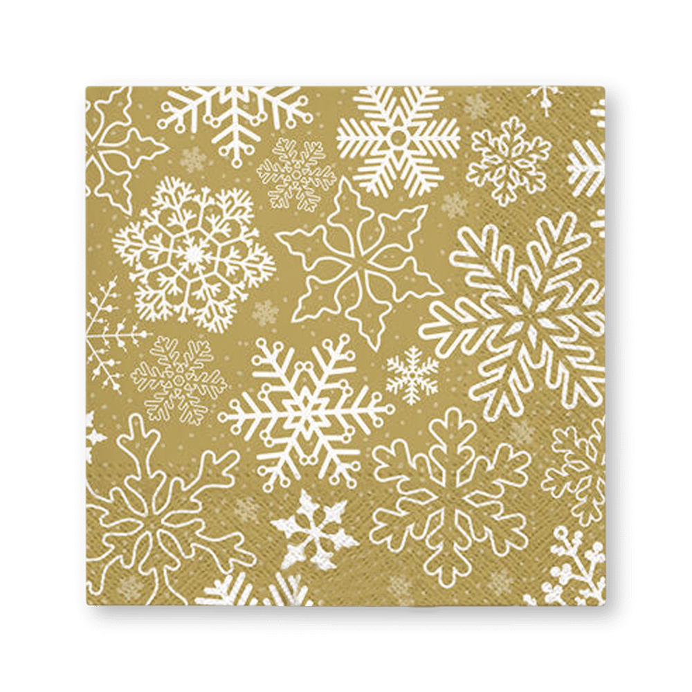 Serviet FLOCONS S/20 Goud/Wit