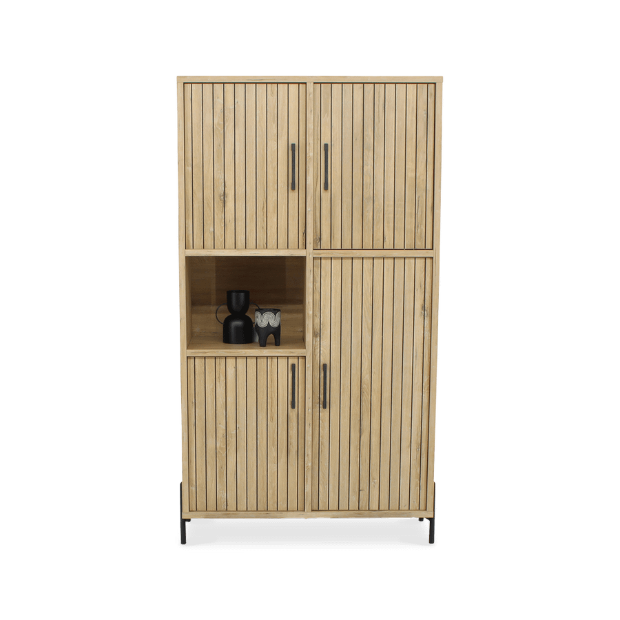 Eetkamer JAKARTA: Dressoir + Barkast + Tafel 225x100 + 4x stoelen ALICIA Touch Pearl Eetkamer JAKARTA: Dressoir + Barkast + Tafel 225x100 + 4x stoelen ALICIA Touch Pearl