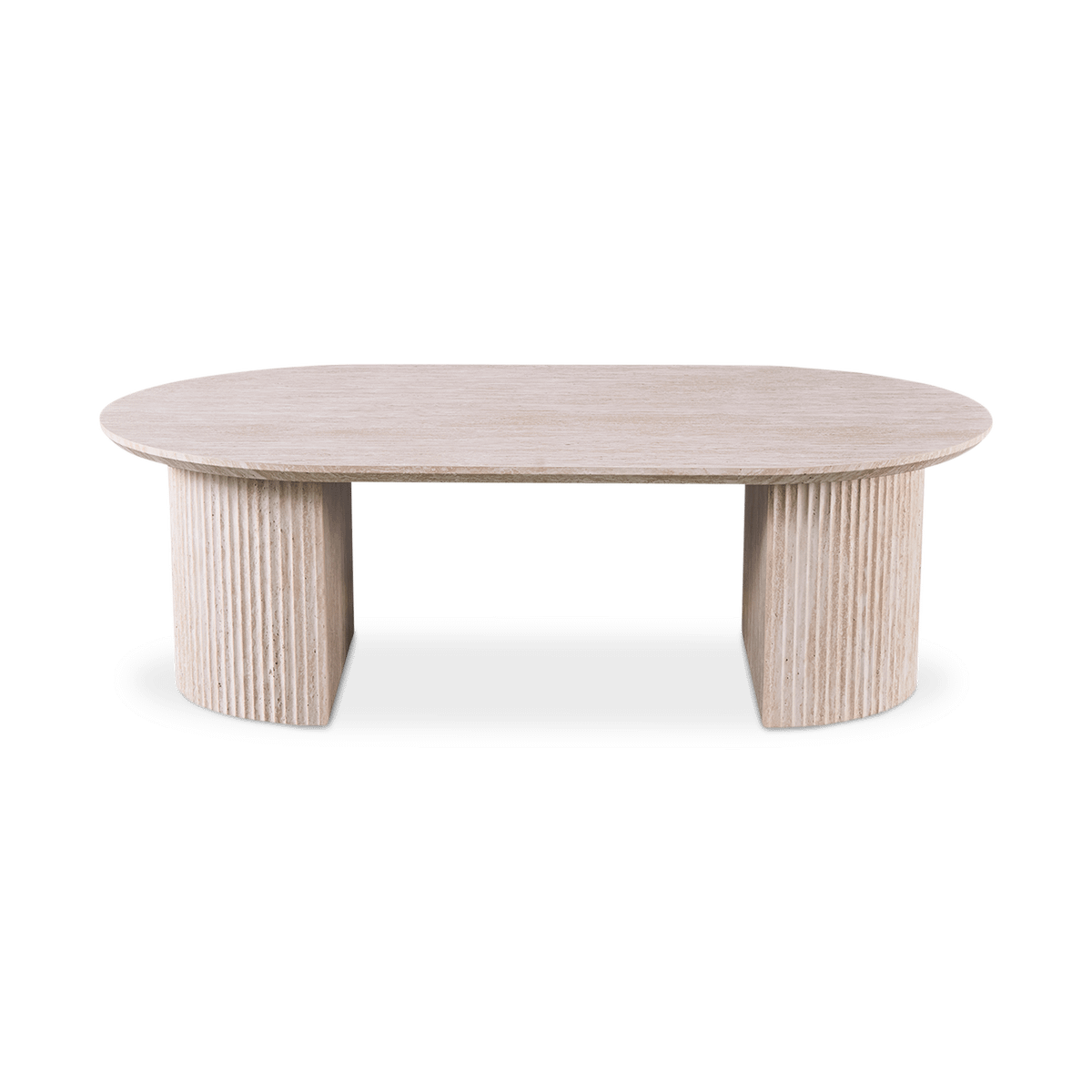 Salontafel PORTO Ovaal 120x70 Travertijnlook