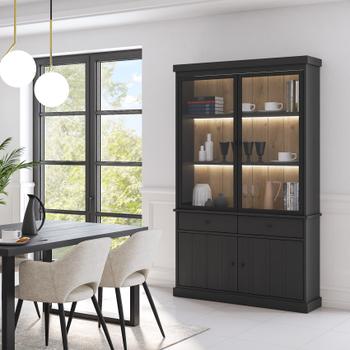 Vitrinekast CASTELLO B124 Zwarte Eik Vitrinekast CASTELLO B124 Zwarte Eik