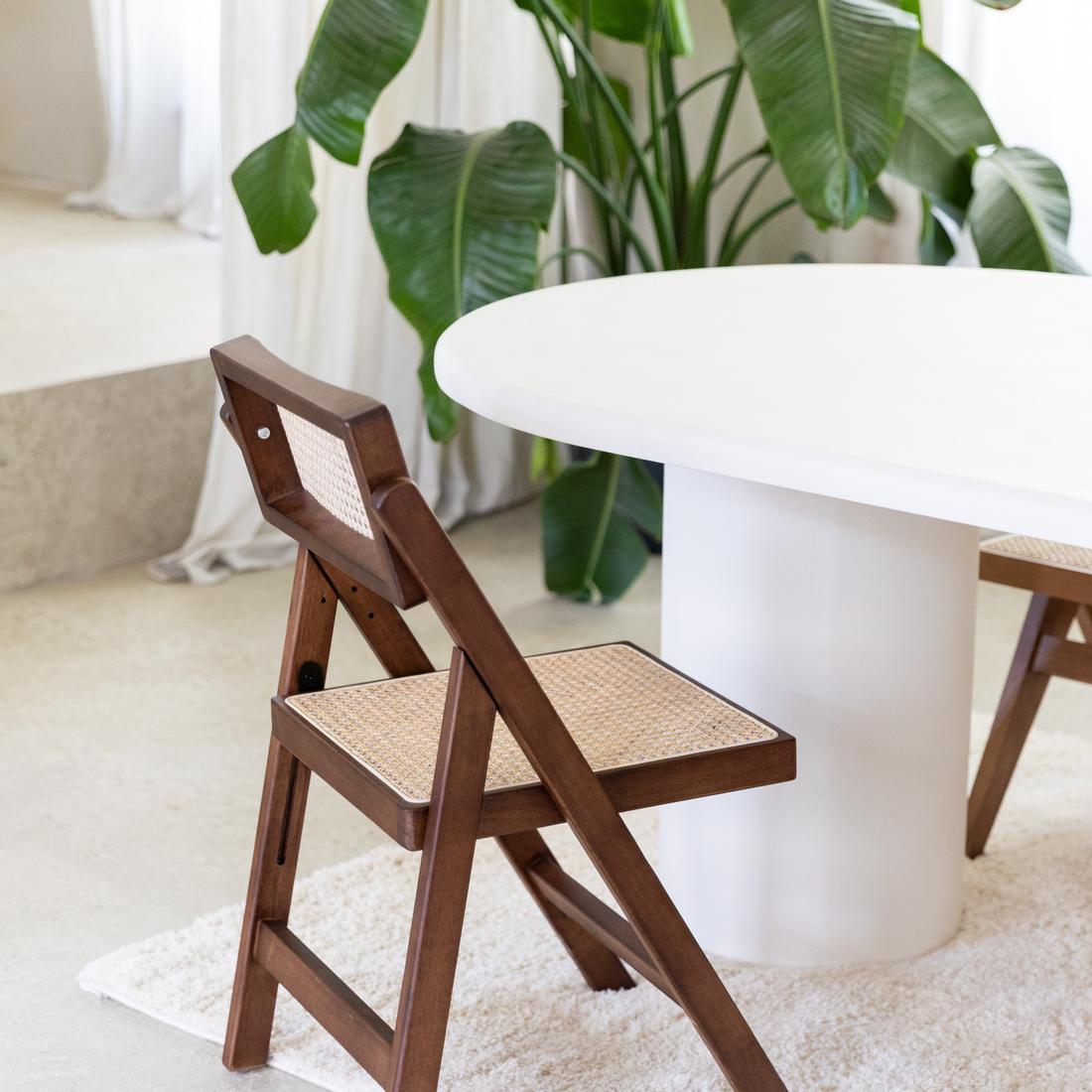 Eettafel ITHAKA Ovaal 220x110 Microcement Kolompoot Eettafel ITHAKA Ovaal 220x110 Microcement Kolompoot