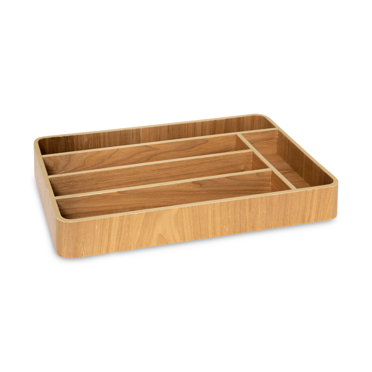 Bestekbak STRAPHI Rechthoek Hout Naturel