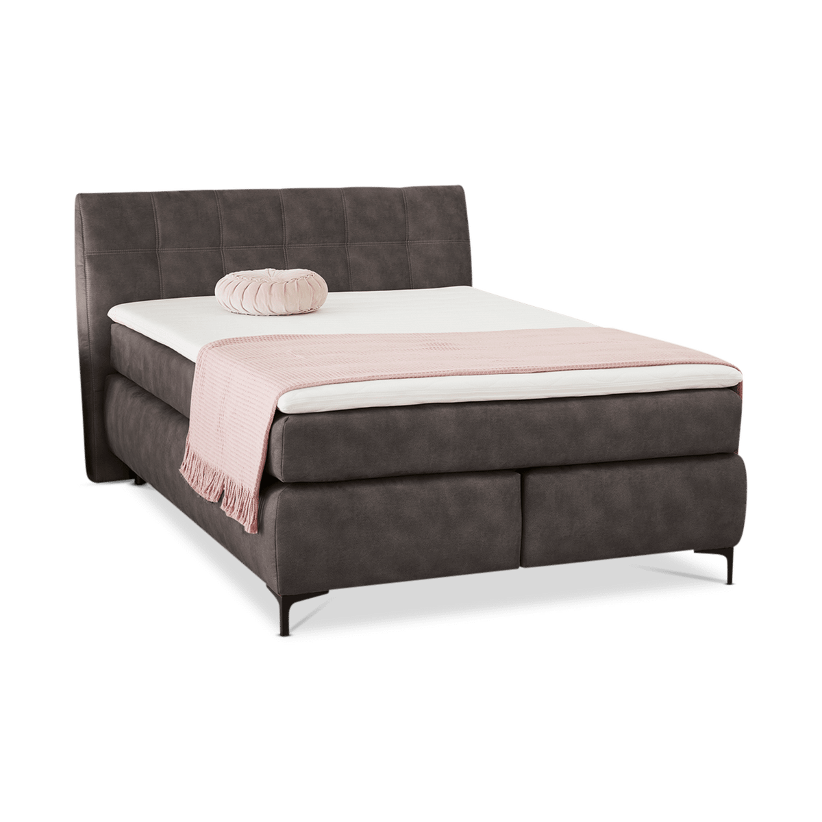 Boxspring ADORP 180x200 Donkergrijs