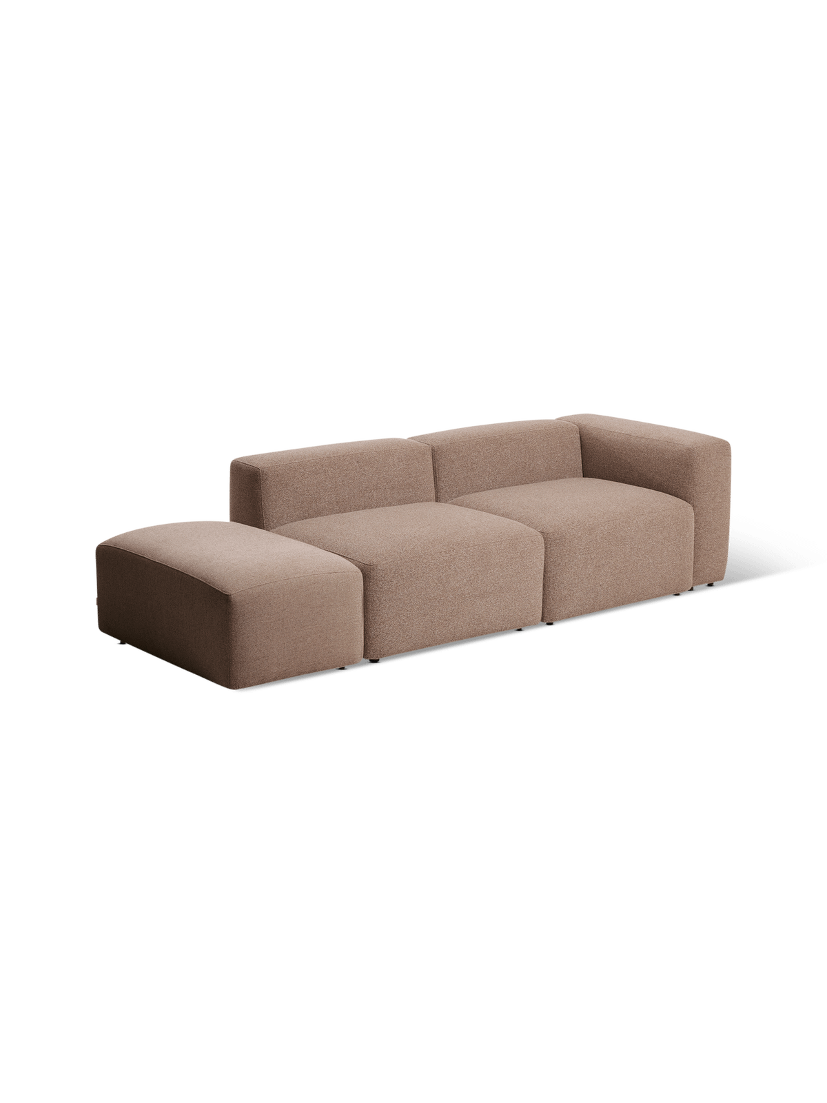 3-zit arm rechts Blok Bruin B270