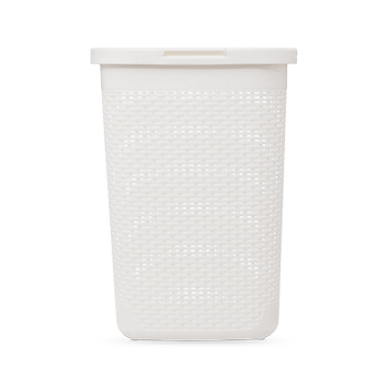 Wasmand CORBIA 60L M/Deksel Wit Wasmand CORBIA 60L M/Deksel Wit