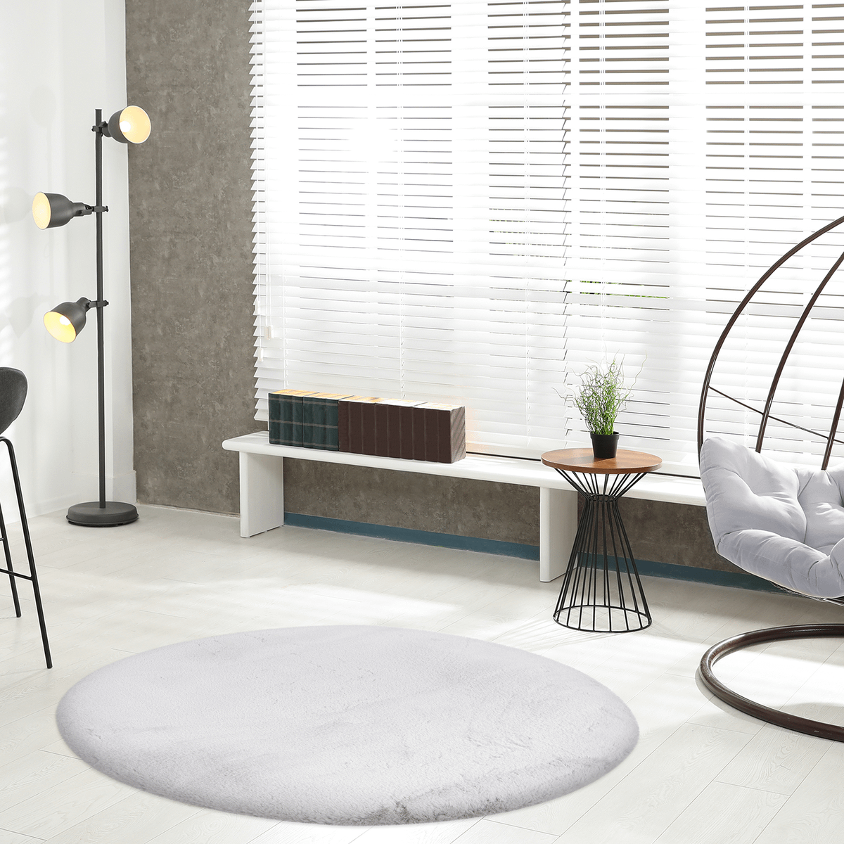 Tapijt HEAVEN Ø120 Silver