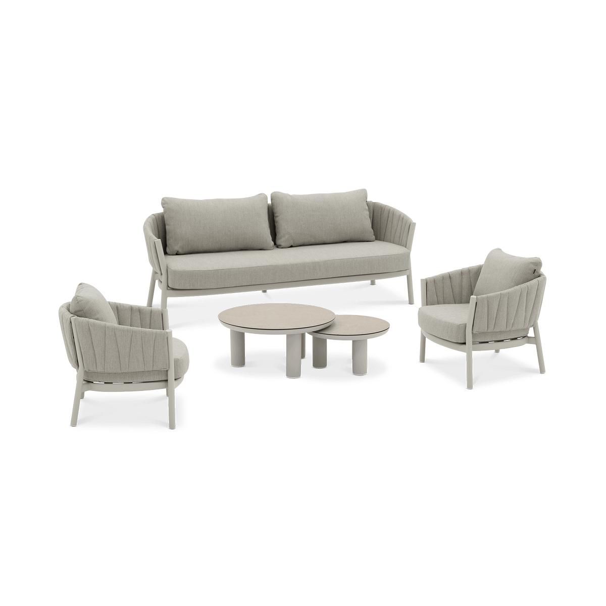 Loungeset ALLEGRA Oyster/Pebble
