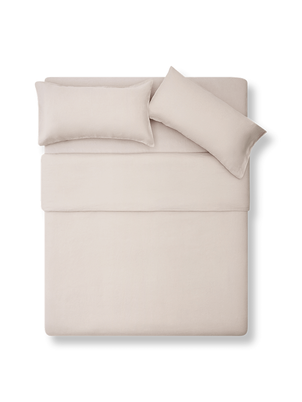 Grijze set dekbedovertrek en kussenslopen Simmel van katoen en linnen voor een bed van 180 cm