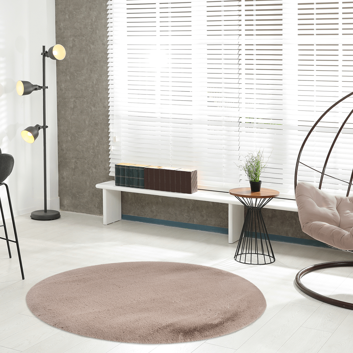 Tapijt HEAVEN Ø120 Taupe