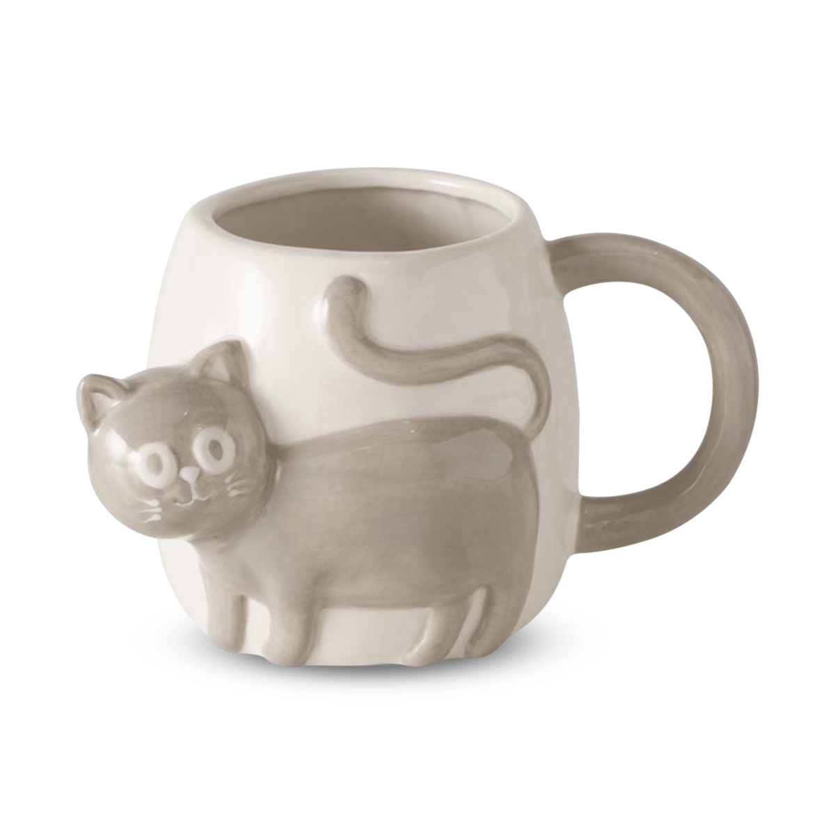 Mok MOLLY Kat 400ml Wit/Grijs