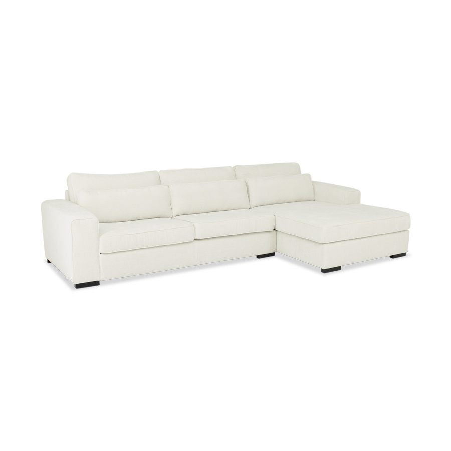 Hoeksalon PLUSS Longchair Rechts Wit Hoeksalon PLUSS Longchair Rechts Wit