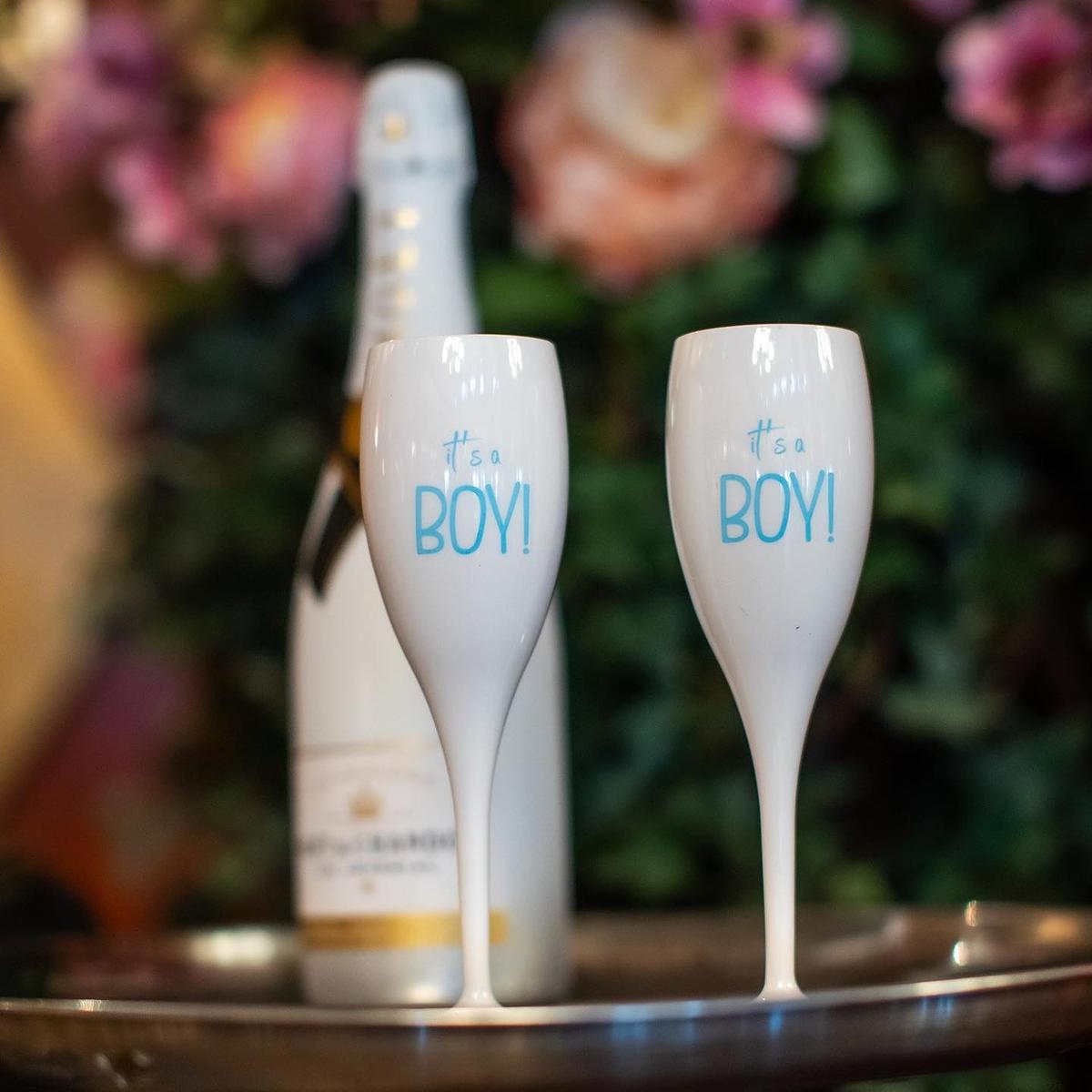 Champagneglas IT'S A BOY 100ml Wit