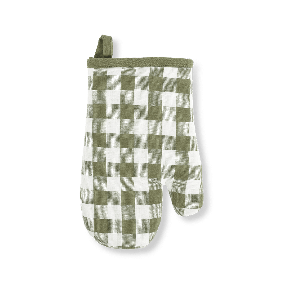 Ovenwant GINSHA Ruit Olijfgroen