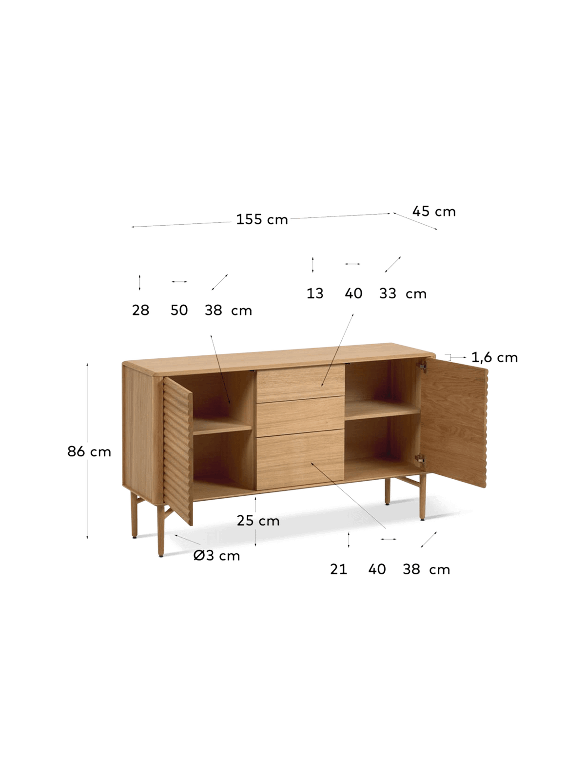 Dressoir Lenon Eikenfineer