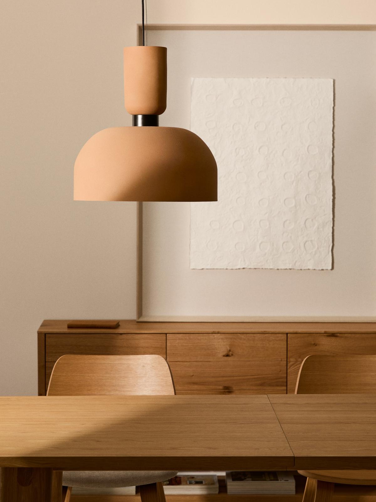 Nibla plafondlamp van metaal met terracotta-effect ⌀40 cm