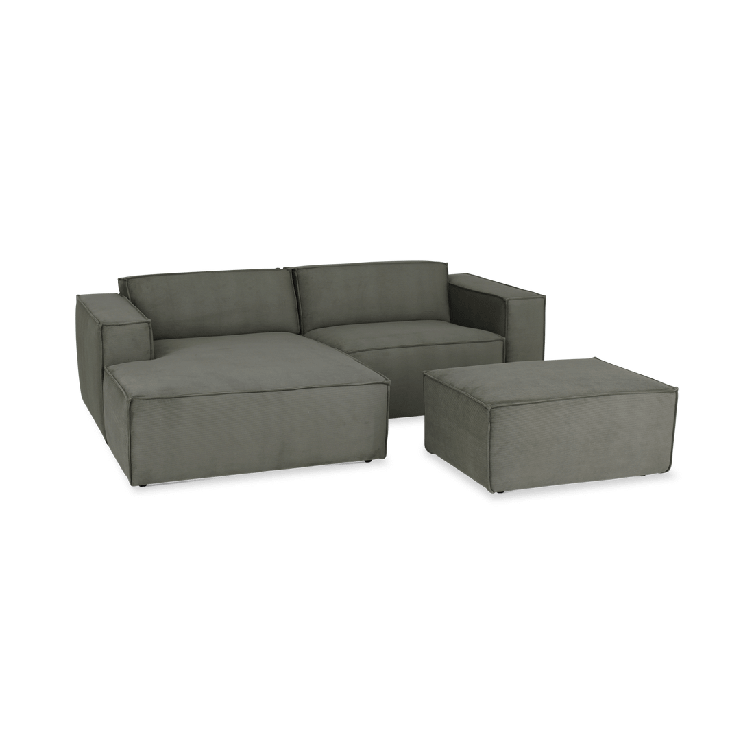 Hoeksalon MALTA Longchair Links Olijf Grijs Hoeksalon MALTA Longchair Links Olijf Grijs