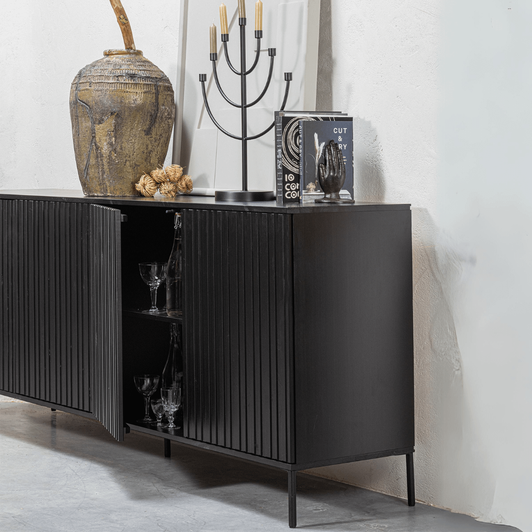 Woood Dressoir GRAVURE Zwart B200