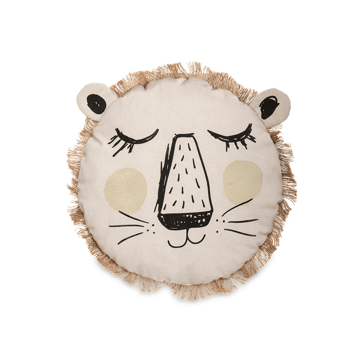 Kussen LEO Rnd Beige/Bruin