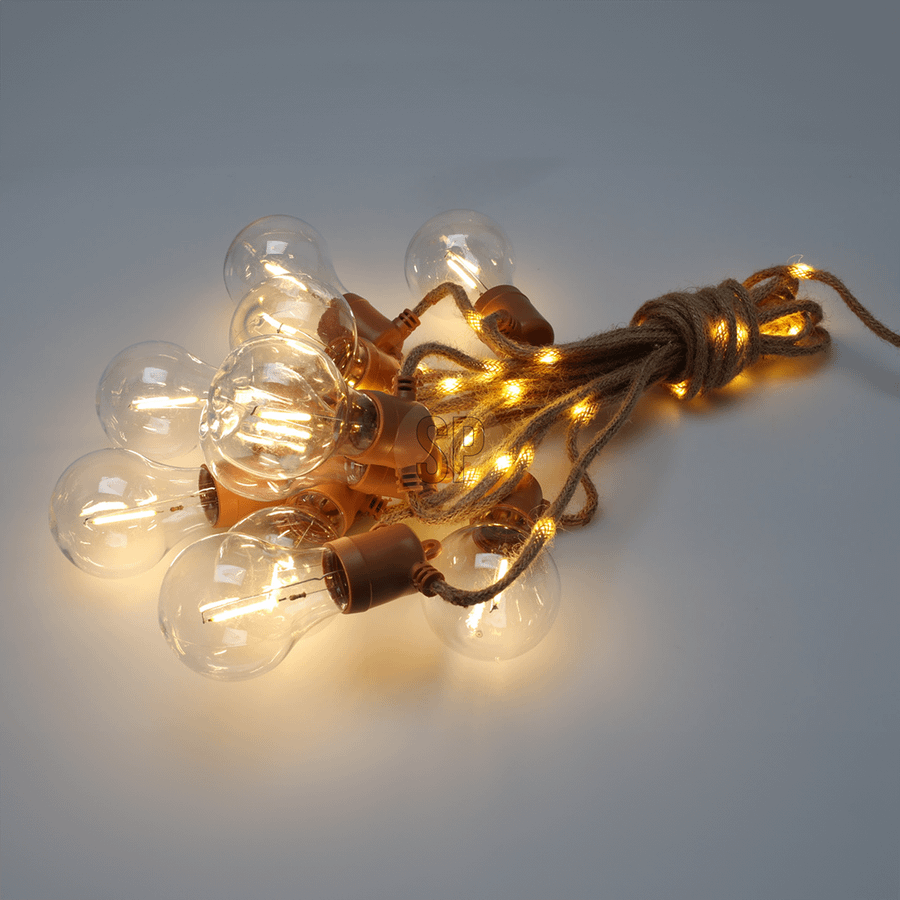 Lichtslinger BULBS 10Led Touw Led/Bruin Lichtslinger BULBS 10Led Touw Led/Bruin