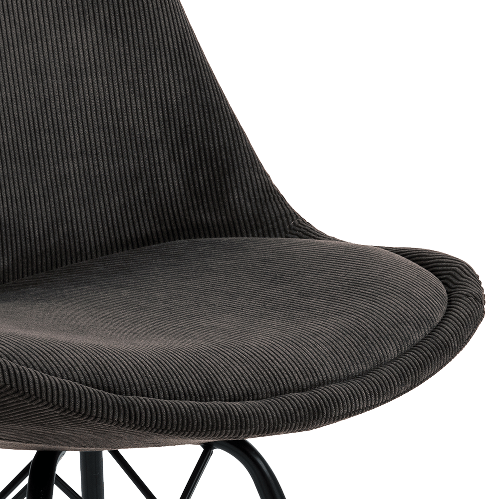 Kuipstoel KORDELIO Wind fabric anthracite 40
