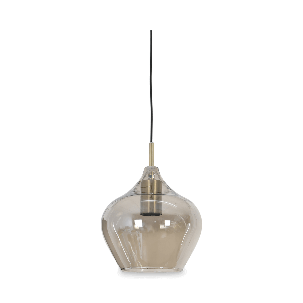 Hanglamp RAKEL L Ant. Brons/Glas Smoke