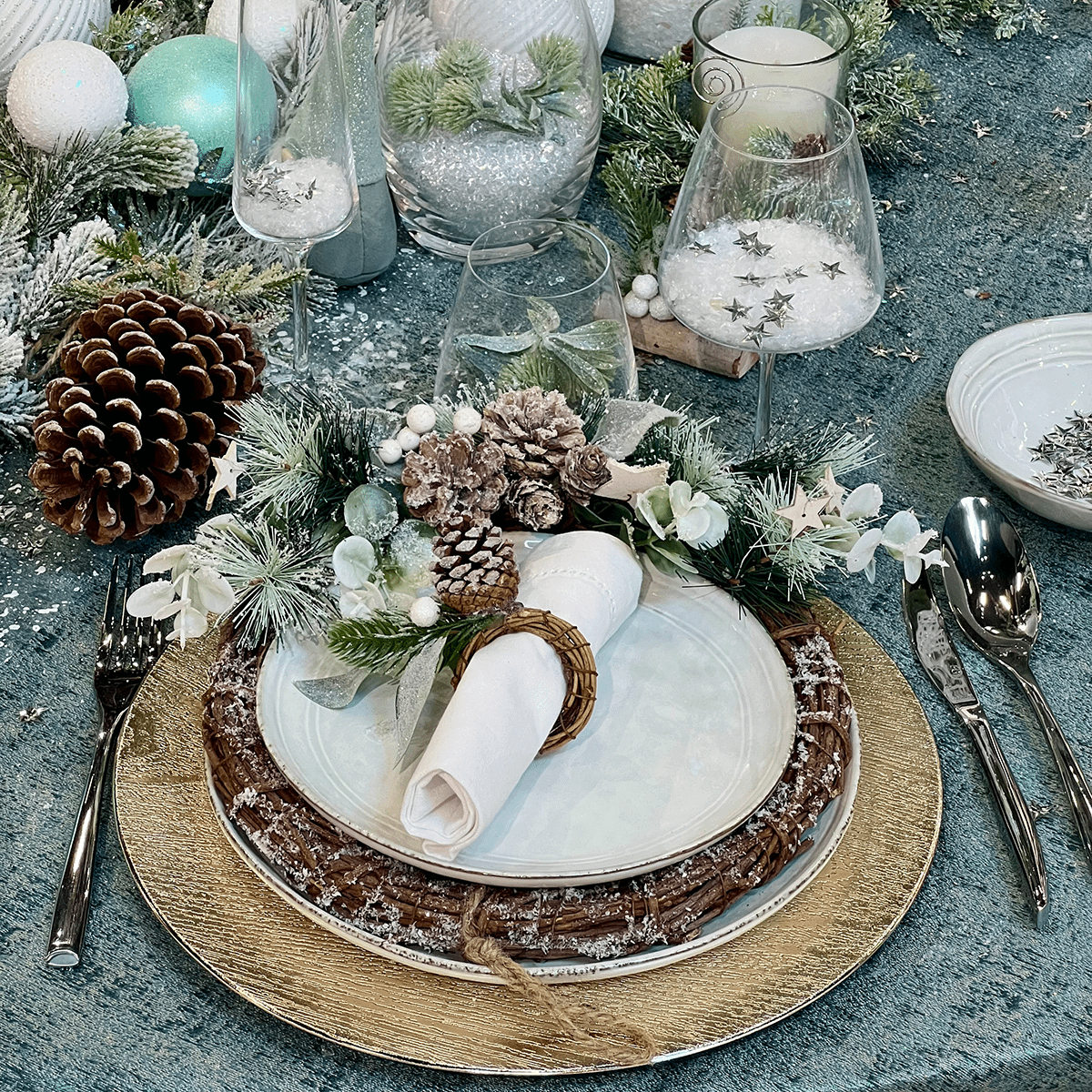 Servetring S/2 DENRY Besneeuwde Tak